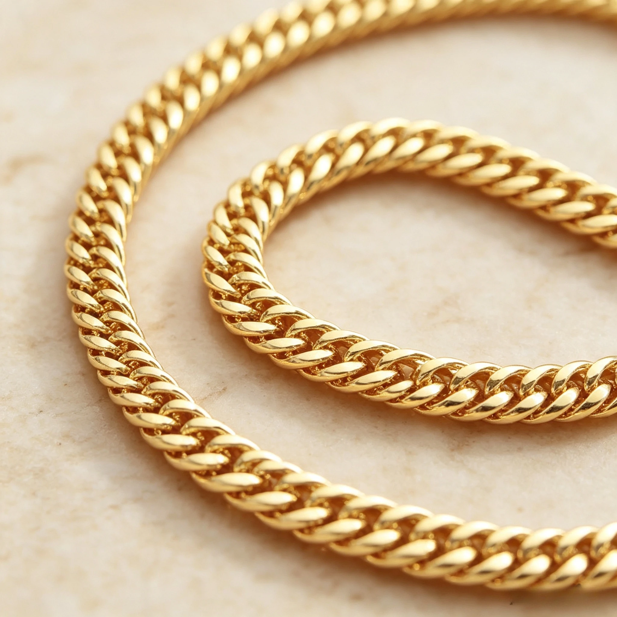 Street hip hop boss necklace 24K real gold double buckle saddle chain 9999 flat chain men's  necklace Giving gift for a friend