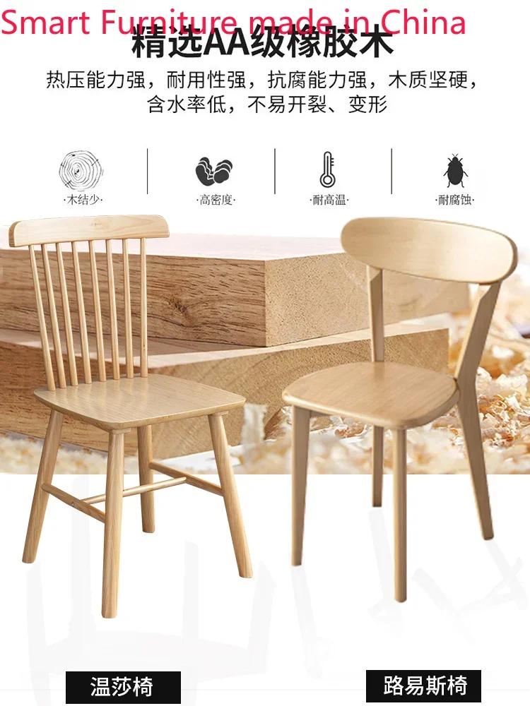 All solid wood dining table, small household size, modern, simple, retractable and foldable Nordic square and circular