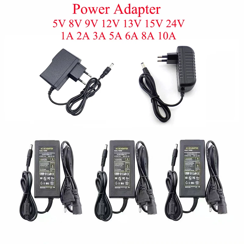 

AC 220V TO DC 5V 6V 8V 9V 12V 13V 15V 24V LED Power Supply Adapter 1A 2A 3A 5A 6A 8A 10A Power Supply Adapter 220 V PowerSupply