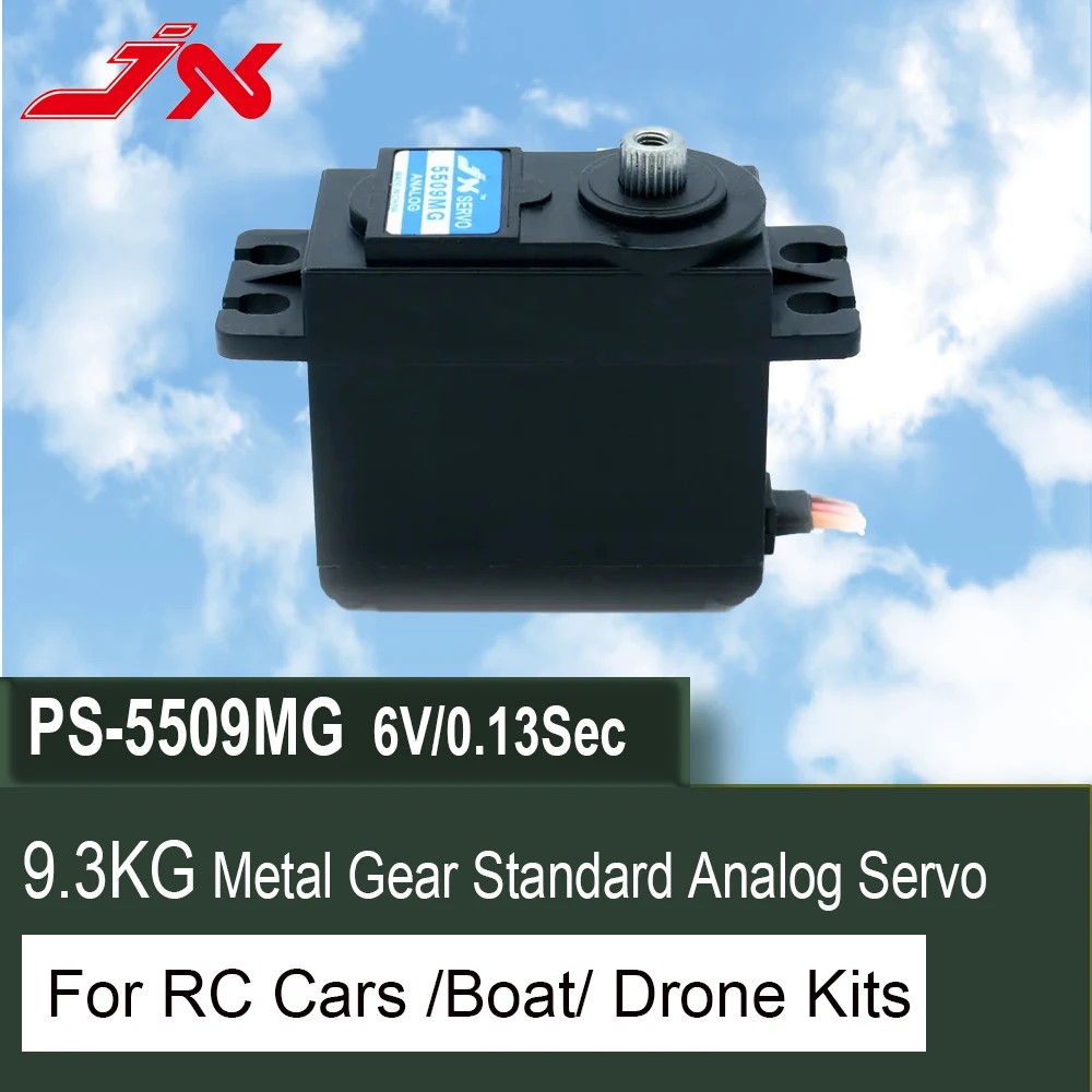 

JX Servo PS-5509MG 9kg High Torque Metal Gear Standard Core Analog Servo For RC Cars Boat Drone Kits