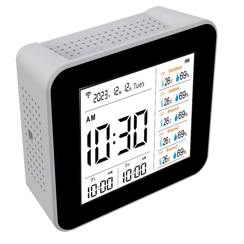 Tuya-Détecteur de qualité de l'air WiFi, 2C012,13 en 1, CO2,CO,PM2, 5, Formaldéhyde, TVOC, Température et humidité