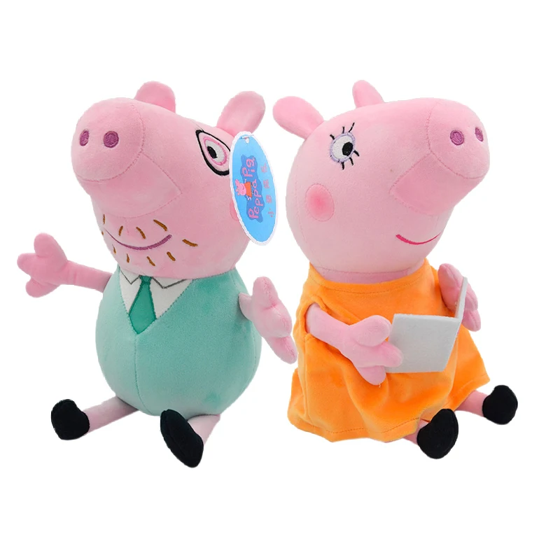 30cm Świnkę Peppa Pluszowa zabawka George dinozaur różowy Tata Mama zwierzę Wypchana miękka lalka rodzinna udekoruj peluches dziewczynka Dziecko Prezent urodzinowy