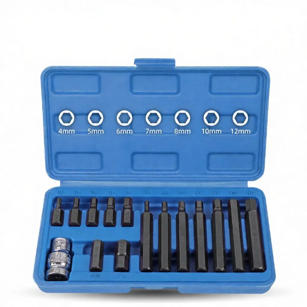Professional S2 Alloy Steel Hex Bit Socket Extension Impact Wrench Automotive Mechanical Repair Hardware Utility Tool