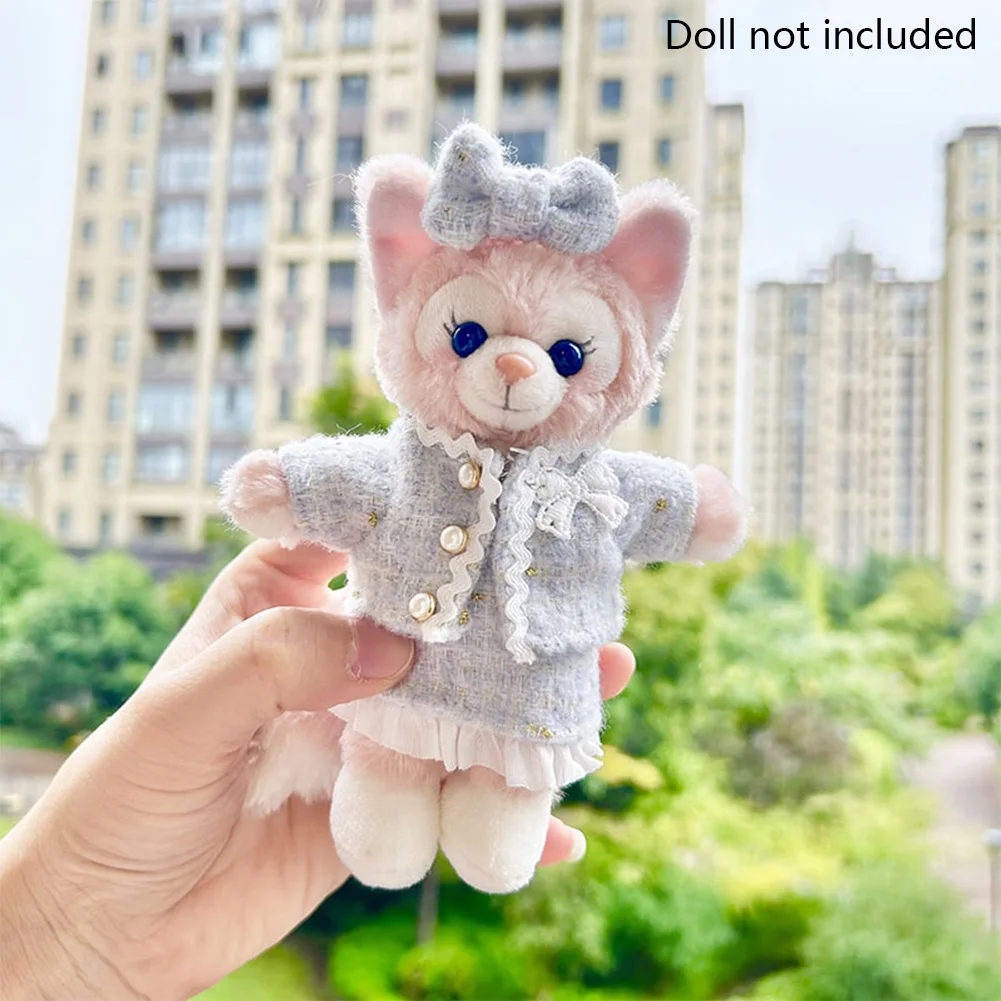 Cute Doll Clothes Outfit Accessories Classic Dress Set for 17CM Labubu V2 Mini Dolls Clothing Girl Kid Gift Labubu Ropa