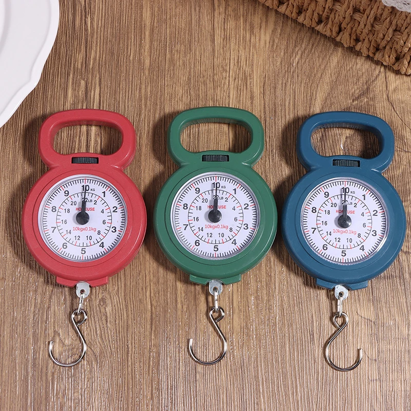 Mini Pointer Hook Spring Hanging Scale Portable Fishing Scale 10kg Capacity Food Digital Scale Luggage Weighing Scale【Homeclub】