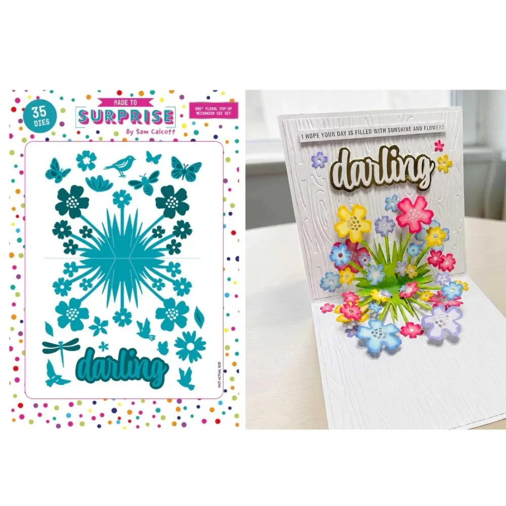 2026 July New Made To Surprise Die Metal Cut Dies and Clear Stamps Scrapbooking to Make Paper Engraving Frames Card Craft Set image 3