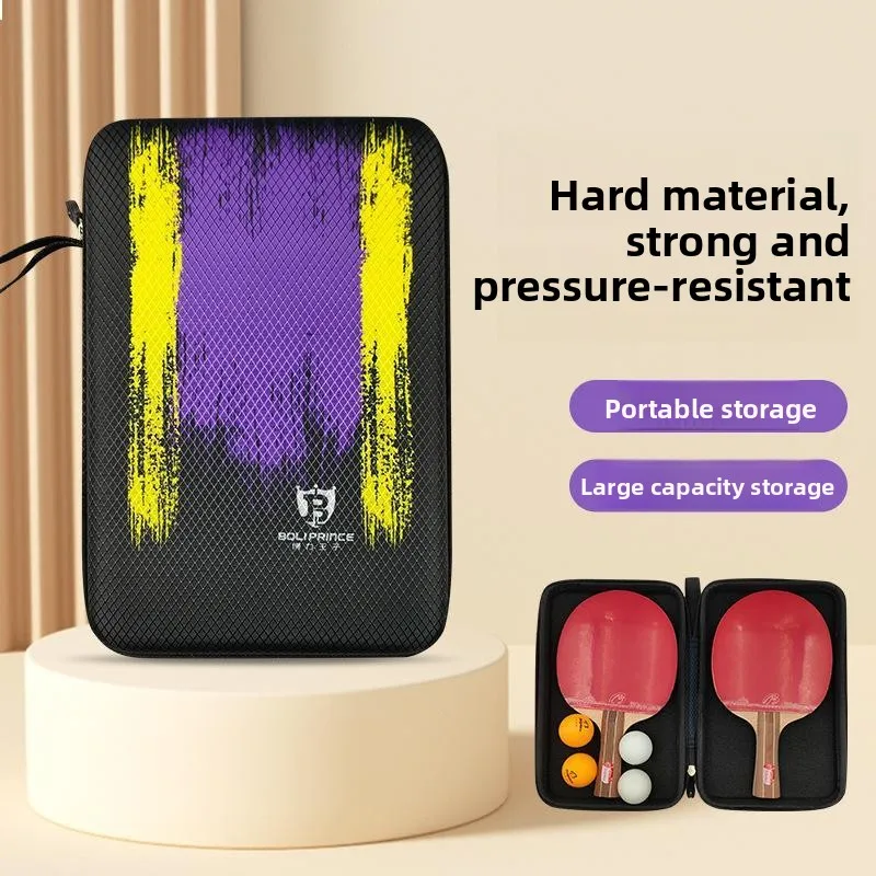 New Boli Prince professional table tennis racket bag, portable storage bag, table tennis racket hard shell, suitable for fashion