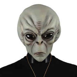 51 Area UFO Alien Mask Cosplay Extraterrestrial Organism Monster Skull Latex Helmet Halloween Carnival Purim Party Costume Props