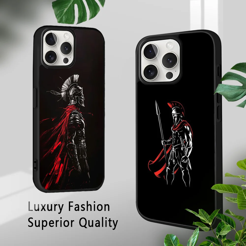 Classic Cool S-Spartan Phone Case For iPhone 15 14 13 12 11 Pro Xs Max Mini XR X 7 8 Plus luxury Mirror Hard Funda