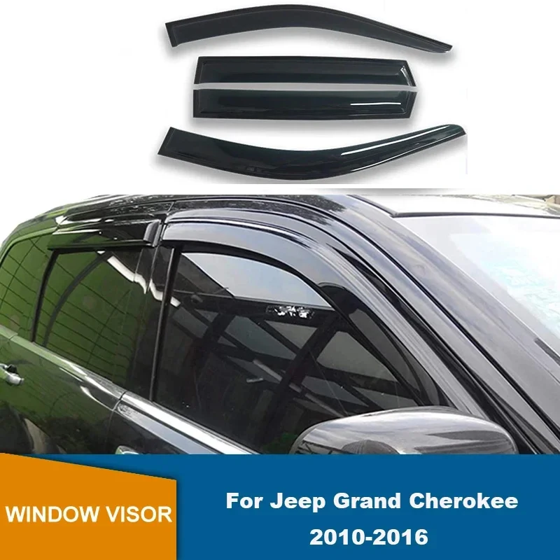 

Side Window Deflector For Jeep Grand Cherokee 2010 2011 2012 2013 2014 2015 2016 Door Visor Weather Shields Sun Rain Guards