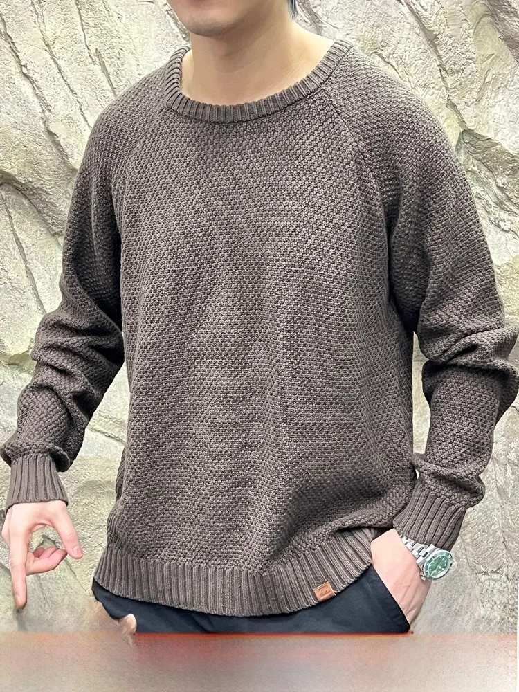 

Australian Goods! Super Value Recommendation! Loose Fit! Autumn Winter Thiened Knit round Ne Sweater Trendy Men's Faion