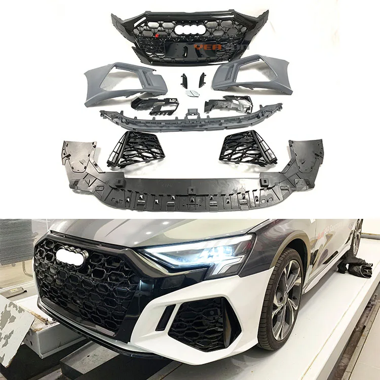 New arrival product RS3 body kit front bumper grille  for  A3 2020 2021 2022