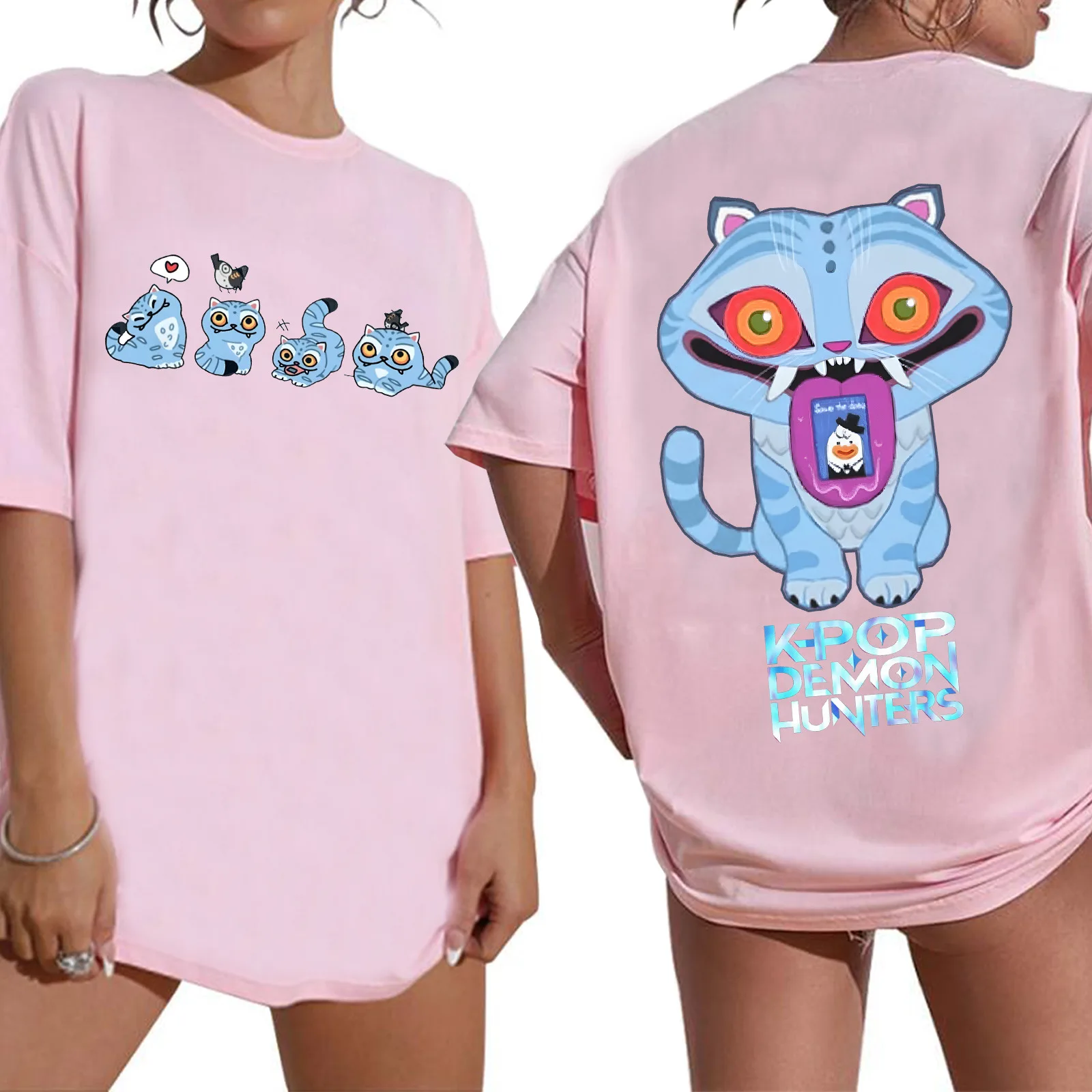 Kpop Demon Hunters T-shirt Kids Cartoon Anime Meme Print Kleding Ronde Hals Basic Jongens Tops Casual Shirts Gift