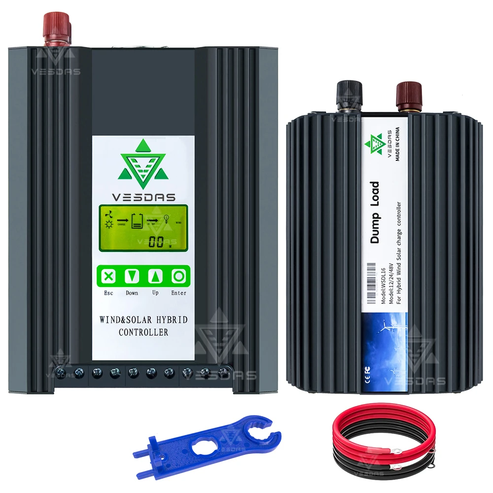 MPPT 2500W 48V Boost & Buck Wind-Solar-Hybrid-Controller Wind 1000W & Solar 1500W Bestes Wärmeableitungsdesign mit LCD-Display – Detail 2