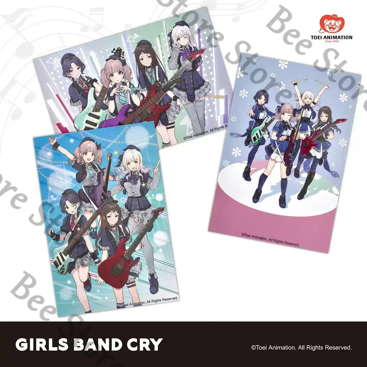 Anime GIRLS BAND CRY SUBARU NINA  MOMOKA  TOMO  RUPA Cosplay Cartoon Genuine Postcard Collection Card Decoration Gift Ornament view 5
