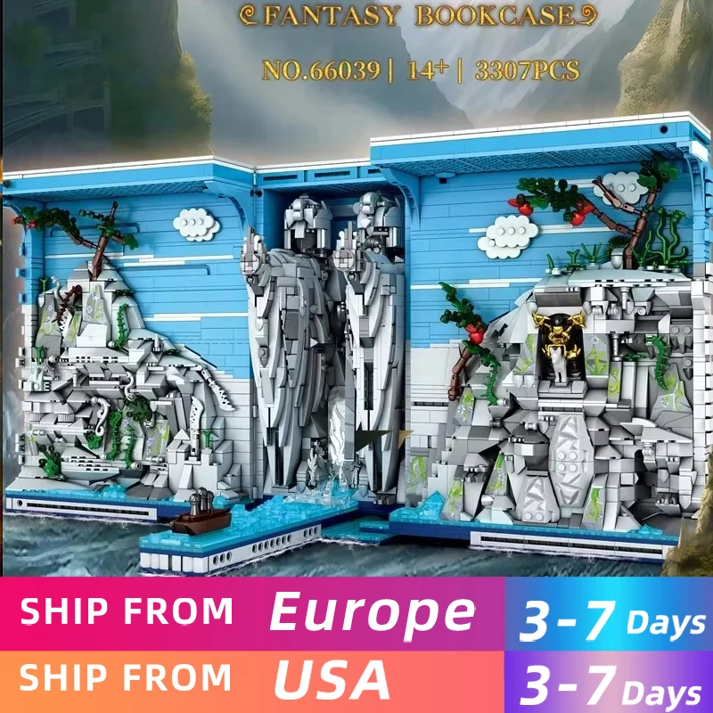 3307PCS Egypt Kingdom Bookend Building Blocks God Stone Statue Famous Landscape Model Bricks Kids Educational Toys Holiday Gifts