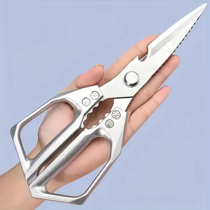 Japanese Style SK5 Carbon Steel High Quality Multifunctional Kitchen Scissors Bottle Opener Walnut Clip Hand Tools