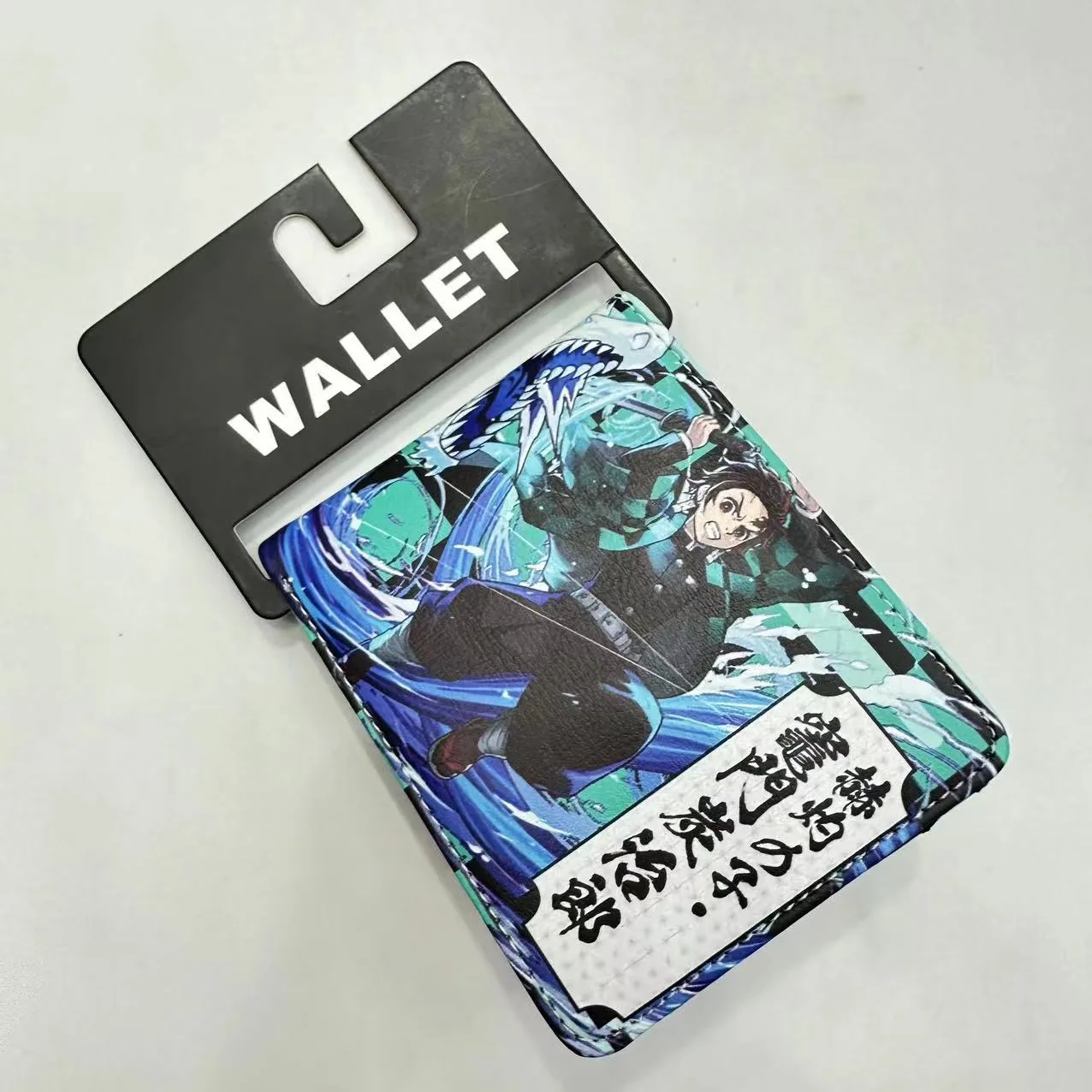 Cute anime new style Demon Slayer Tanjiro PU coin purse cute cartoon wallet anime student wallet change storage bag