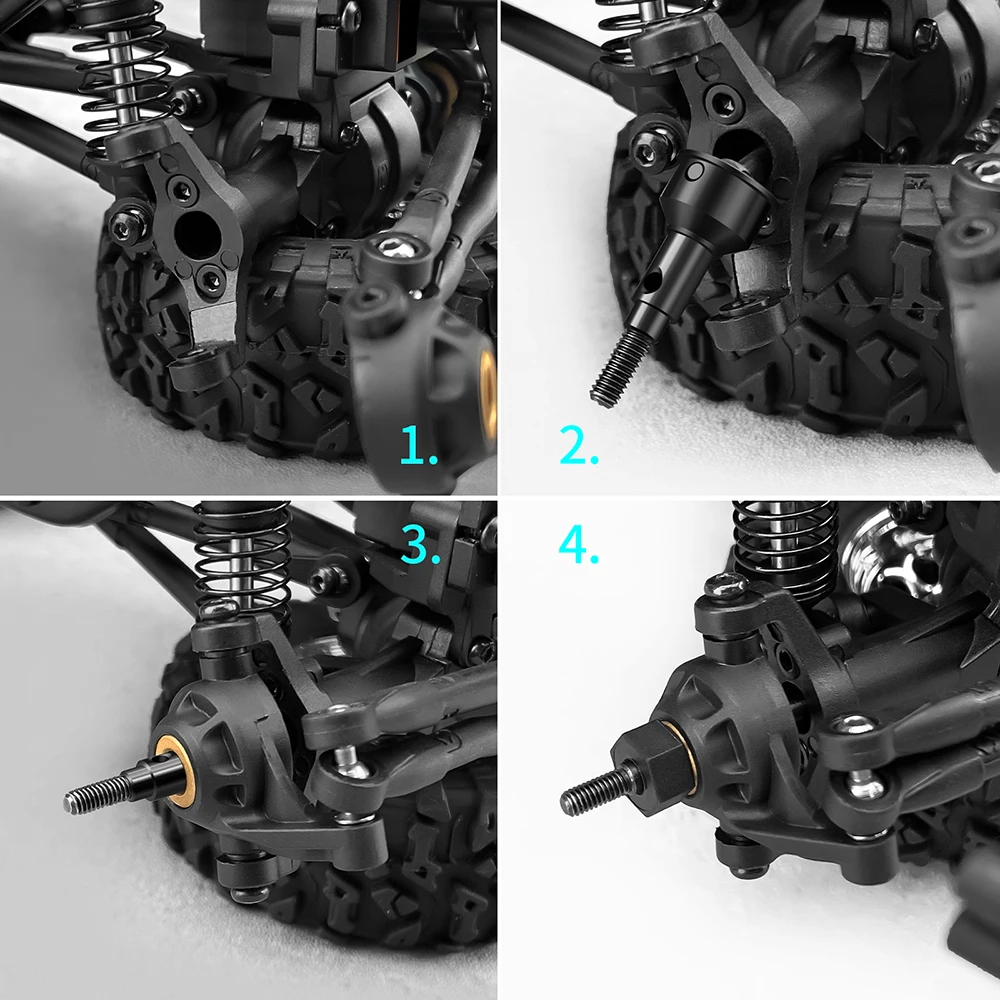 Eixo de acionamento CVD dianteiro/traseiro de aço AXSPEED para HPI venture HILUX 1/18 RC Truck Car Upgrade Parts Acessórios