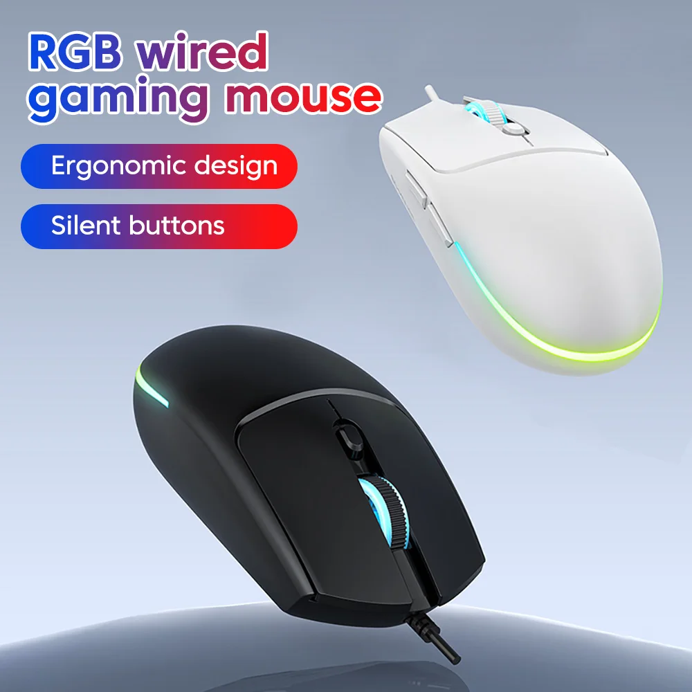 Ratón inalámbrico M300 para juegos de Esports con iluminación RGB silenciosa, ajuste de DPI, compatible con Windows/MacOS/Linux/Android, etc.