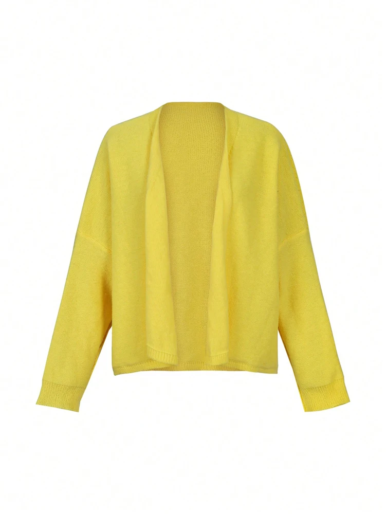 

Женский однотонный кардиган с v-образным вырезом и длинными рукавами, свободный крой, повседневные осенне-зимние новые поступления, модные женские туфли