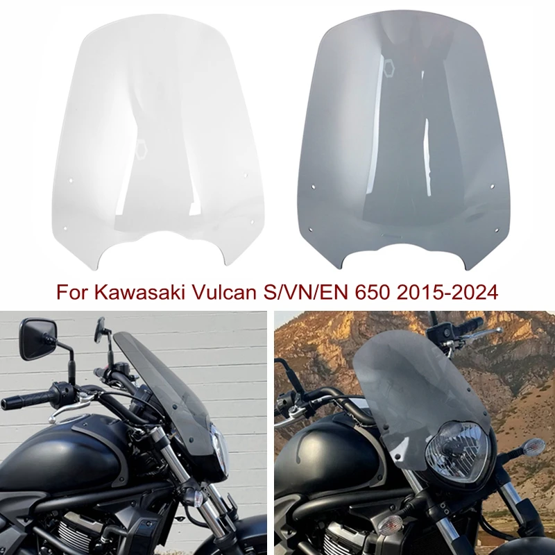 

Лобовое стекло для Kawasaki Vulcan S 650 EN650 VN 2015-2022 2023 2024, аксессуары для мотоциклов, кронштейн для лобового стекла