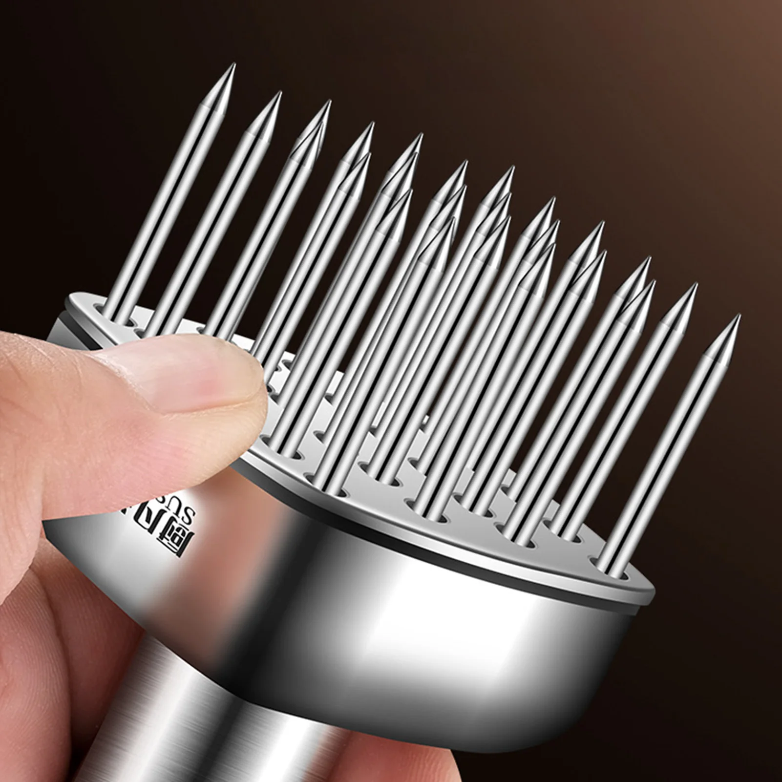 316 Stainless Steel Meat Hammer Needle Steak Tender Needle Pork Chop Loose Meat Needle Hammer Stainless Steel Hole Piercer