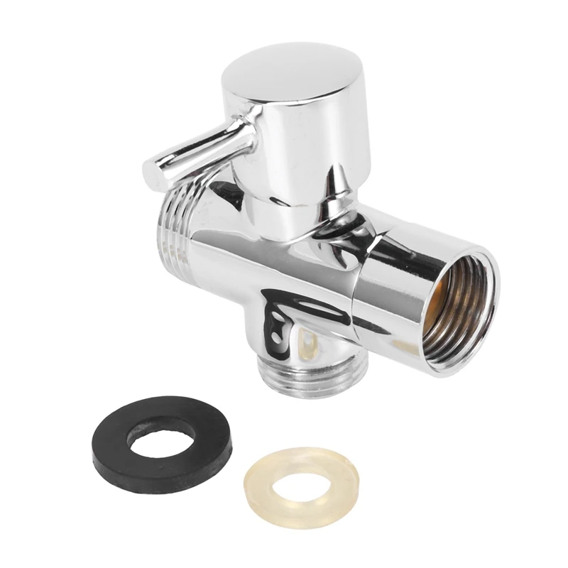 SOLID Diverter 3-Way Diverter Valve All 1/2 Inch IPS Shower System Spare Part, Copper Chrome Plating