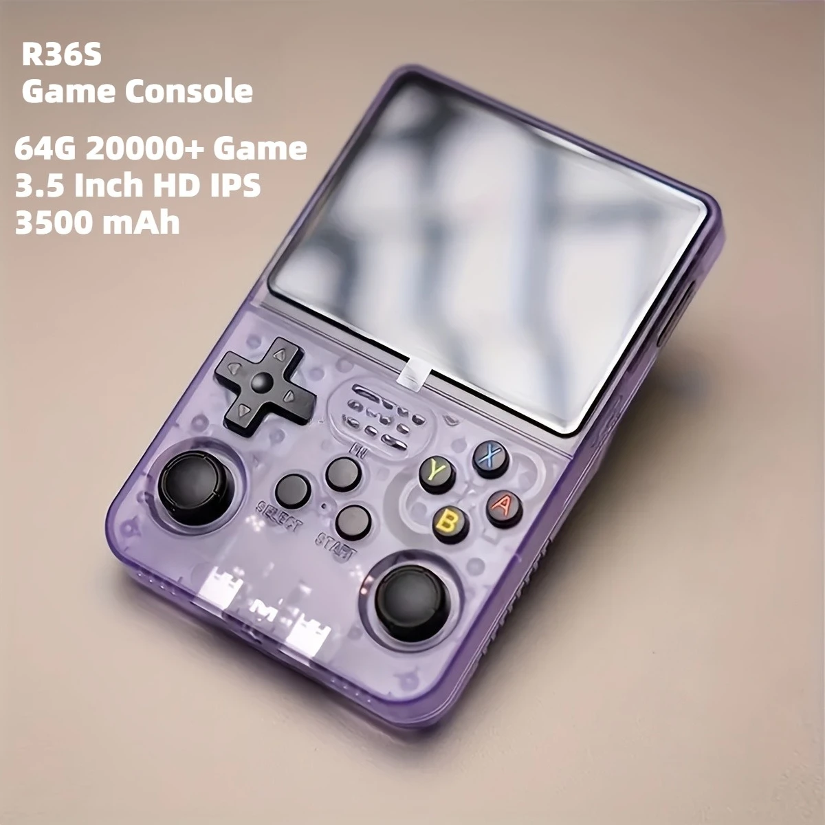 

R36S Retro Handheld Video Game Consoles Linux System 3.5Inch IPS HD Portable Pocket Video Game Consola 64GB 20000+ Games