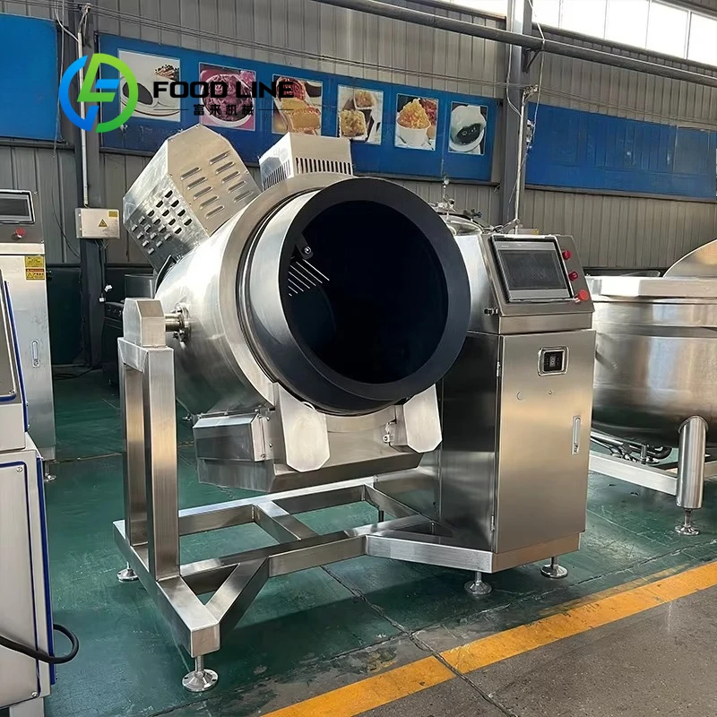 Customized Induction Smart Automatic Drum Stir Fry Machine Commercial Restaurant Fast Food Fried Rice Equipment