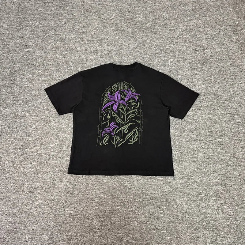 

26SS High Quality Derschutze "awakening V2 T Shirt Purple Embroidery Fashion Men Women Actual Photo