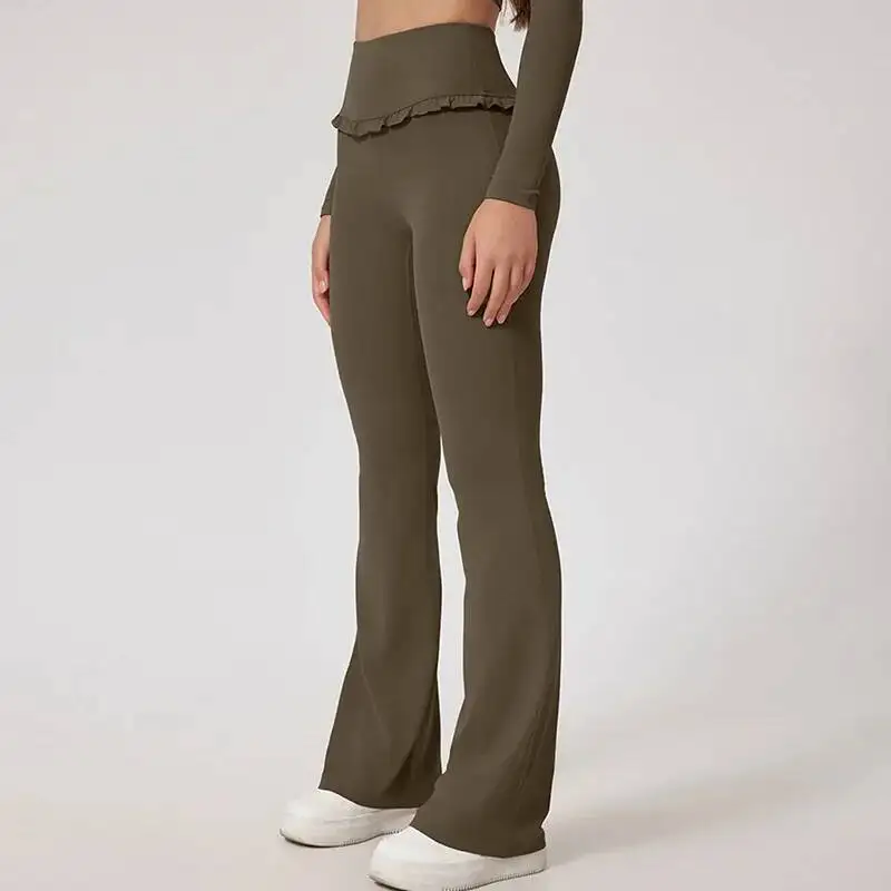 

BabYoung Leisure Pink Sports Pants Women Home Workout Long Yoga Trousers Gym Fiess Leggings Running High Waist Street Tights