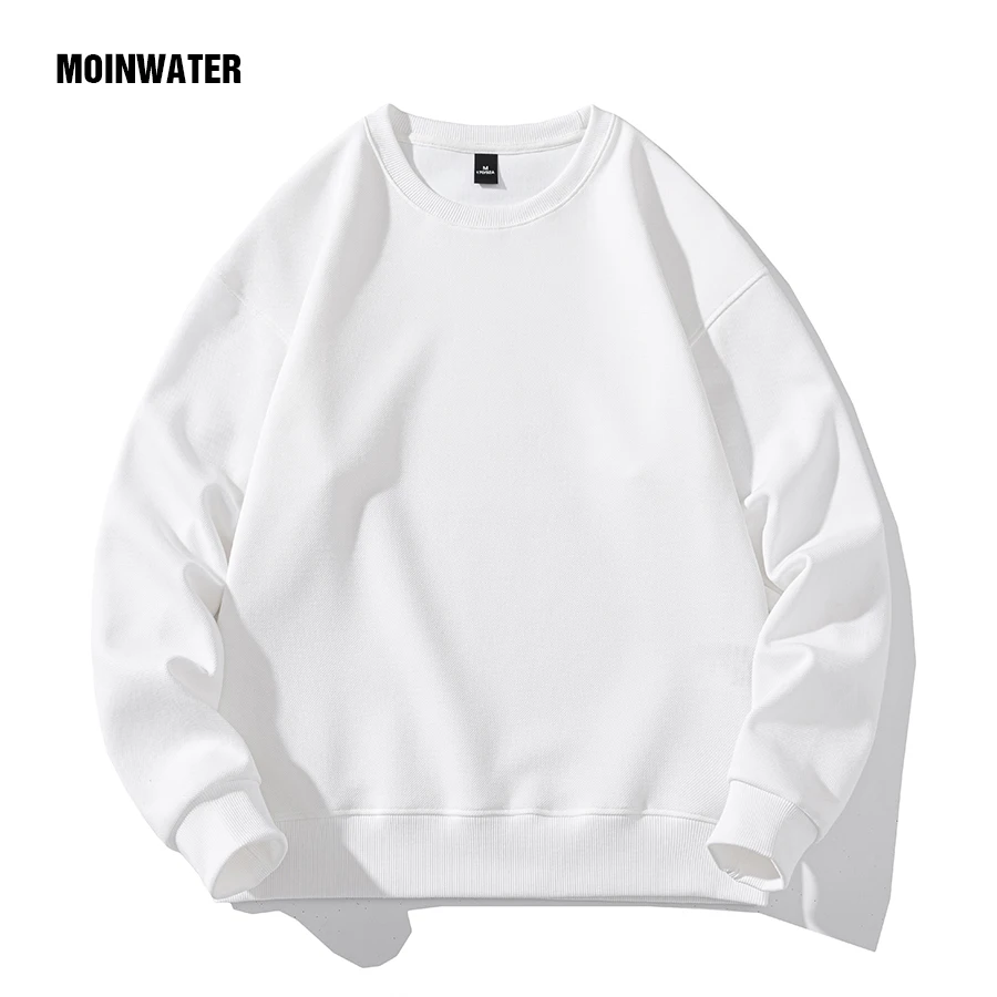 MOINWATER Men Oversized Sweatshirts Male Light Green Casual Fashion Solid Hoodie Sporty Simple Tops for Spring Autumn MMH2303