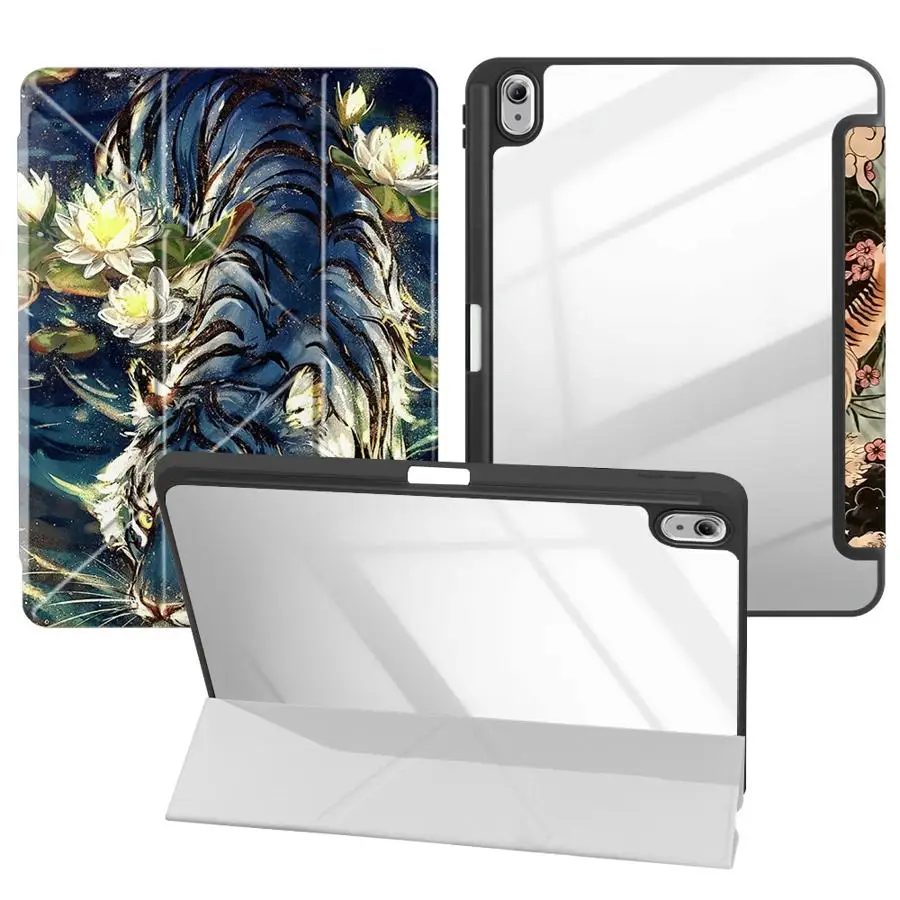 Vintage Tiger Tapestry With Pen Slot Cover Tablet Case For Samsung For Galaxy Tab S10 S10+ S9+ S7+ S8+ 12.4 inch A11 Plus A8 5