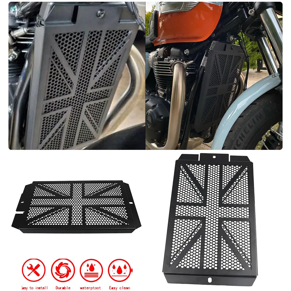 

For Bonneville T100 T120 Speed Twin Street Cup Thruxton 1200 R 1200RS/TFC Motorcycle Radiator Guard Water Tank Protection Grille