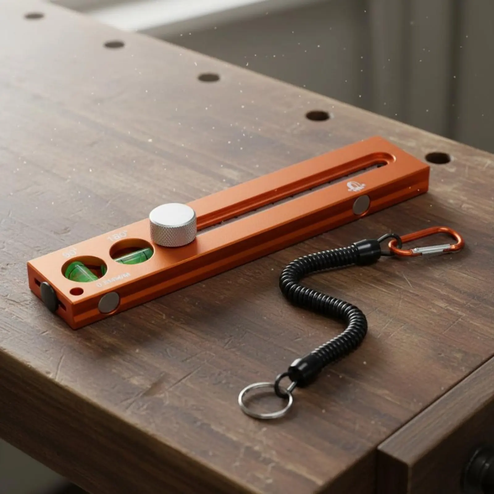 

Scribing Tool with Level Double Scale Aluminum Alloy Marking Ruler Adjustable Marking Gauge Portable for Carpentry