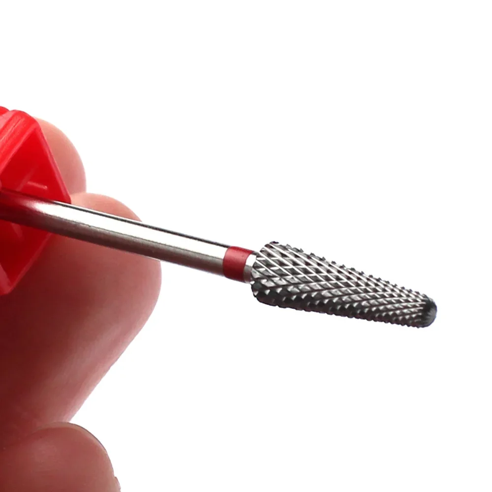 1 Uds. Broca de carburo de tungsteno para uñas, taladros eléctricos para manicura, fresa, aparato de rebabas, limas para uñas, herramientas de pedicura
