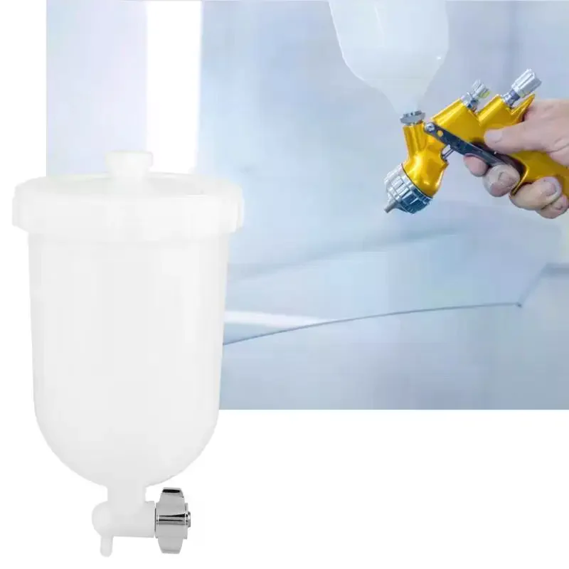 Leakproof Plastic Paint Spray Gun Durable Side Cup Multiple Capacities for Industrial Metal Coating Jobs