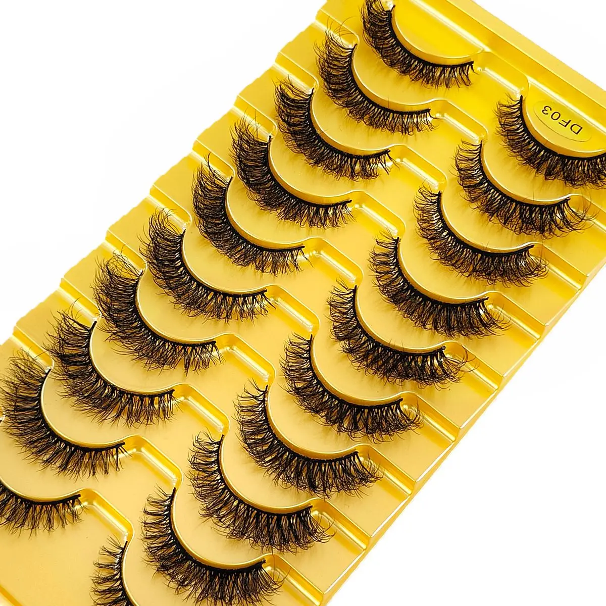 HBZGTLAD 10 Paar falsche Wimpern, Katzenauge, flauschige künstliche Nerzwimpern, dünne Wimpern, dramatische lange, dicke Volumen-Nerz-Falsche Wimpern – Detail 2