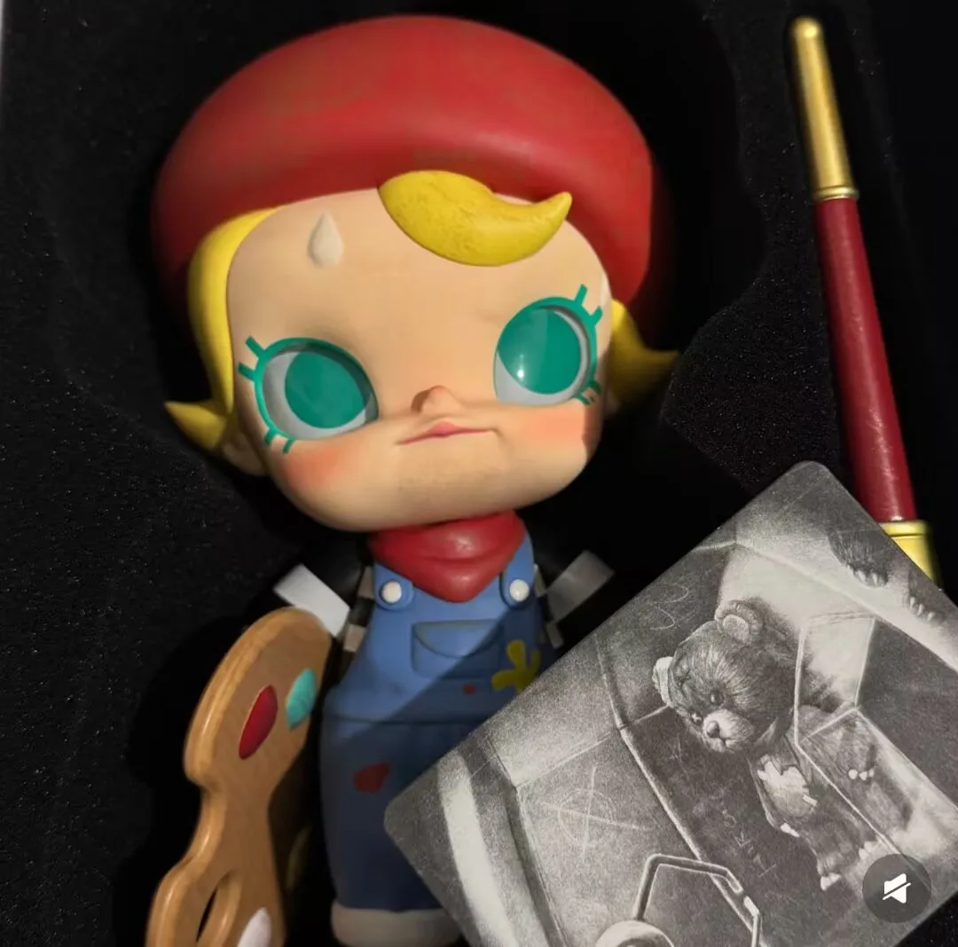 

POP MART Baby Molly Future Painter Series Kawaii Anime Action Figure Blind Box Toys for Girls Surprise Mystery Doll Collection