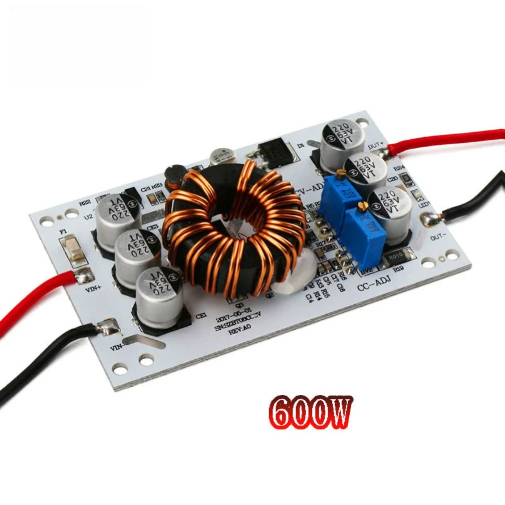 

600W Boost Converter Power Module with Adjustable Constant Voltage and Current Output for LED Drivers and Electronic Projects