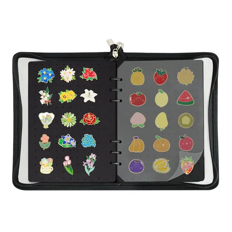 A01F-Pin Display Book Enamel Pin Collection Holder Trading Book,Brooch Pin Storage Organizer Binder Album For Collectors