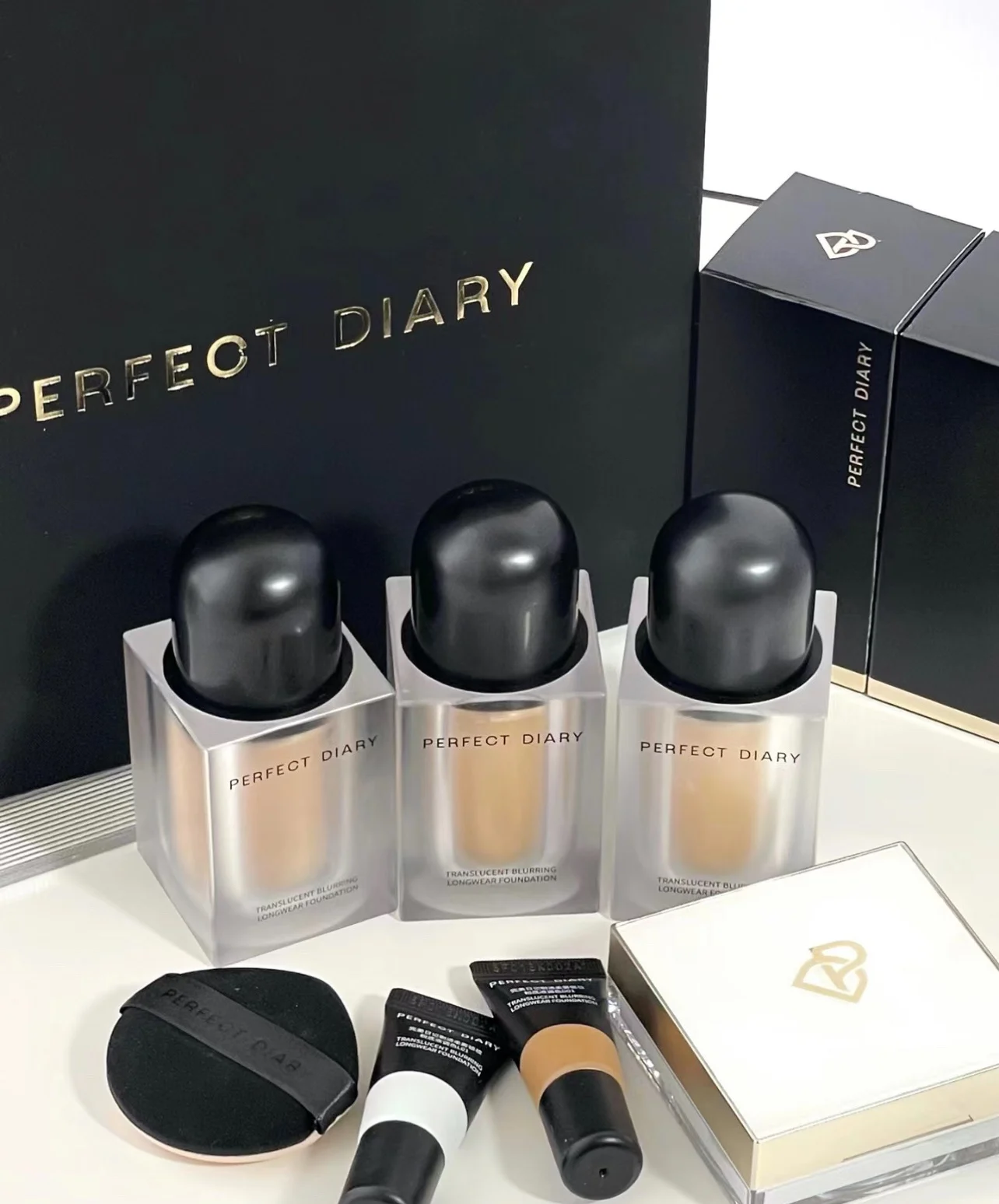

Perfect Diary Liquid Foundation Clear＆Soft Makeup Long-Lasting Full Coverage Concealer Cream Whiten Rare Beauty Products Pretty