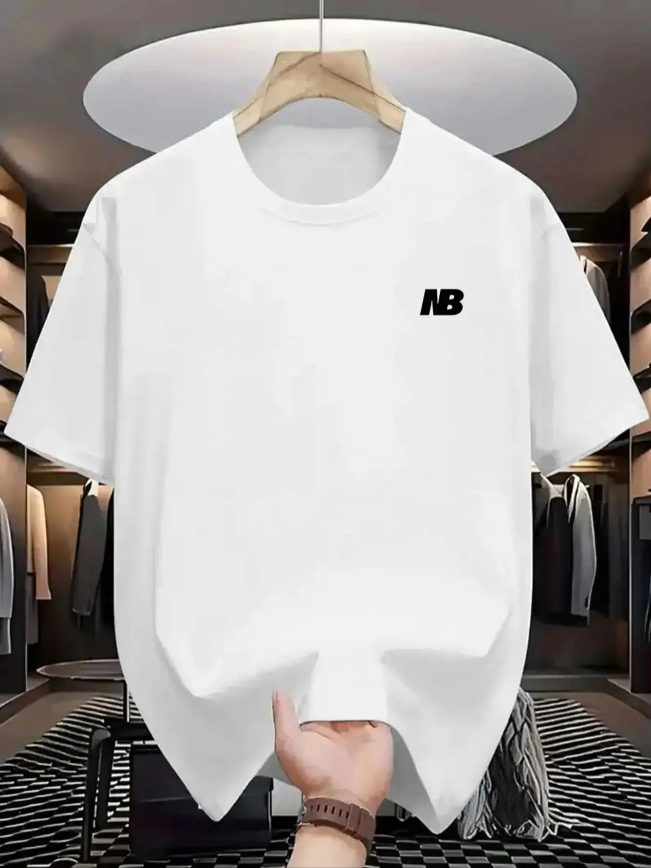 

Мужская футболка — дышащая и гигроскопичная повседневная и спортивная футболка с короткими рукавами и круглым вырезом, удобная для спортзала, всесезонная