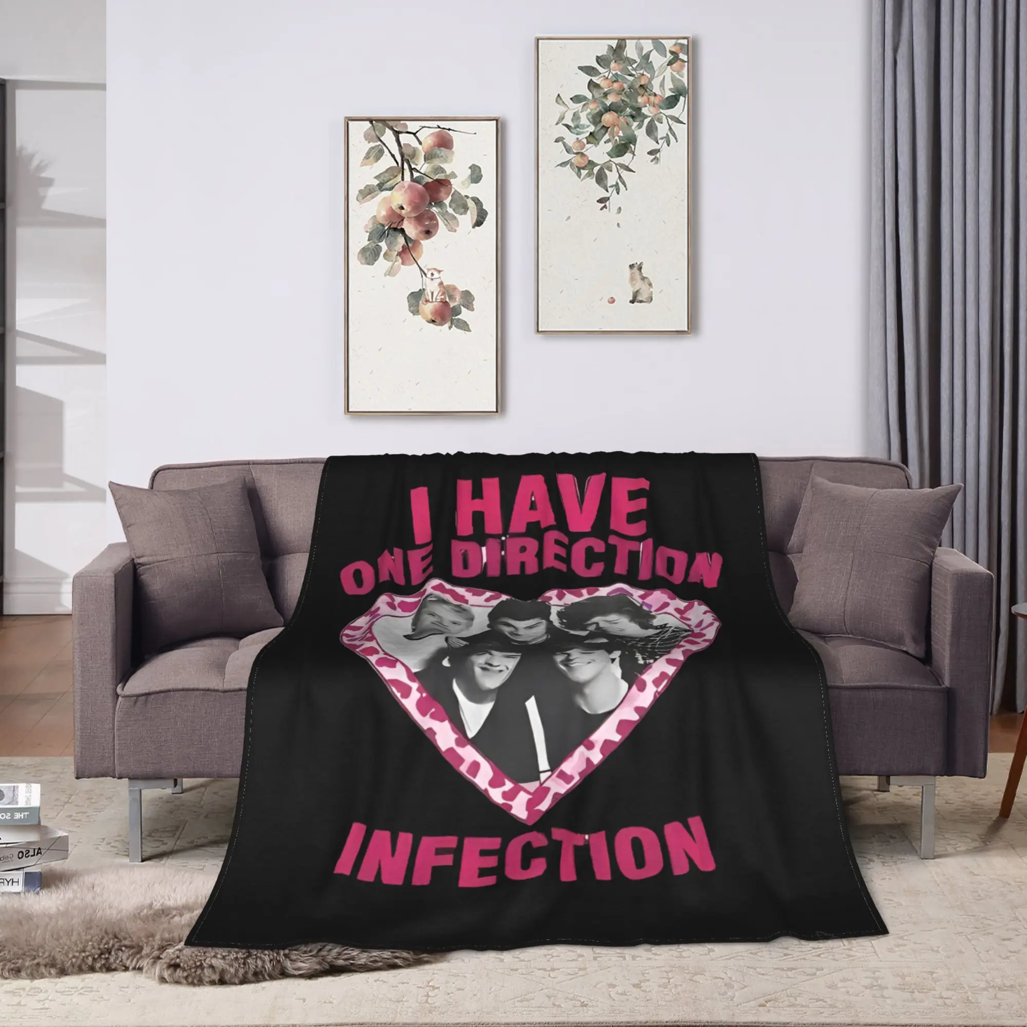 One Directions Flannel Blankets  Warm Bedding Throws for Living Room Travel Office Funny Bedspread Sofa Bed Cover