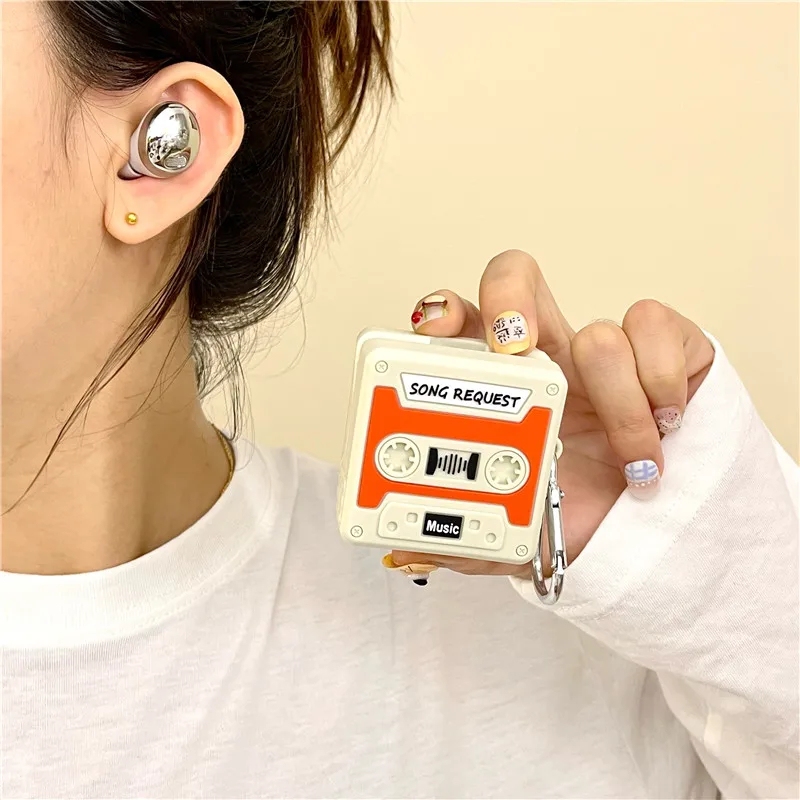 ل Buds 3/3Pro سامسونج غالاكسي حقيبة سماعة الاذن لينة سيليكون الغطاء الواقي مع مجموعة نظافة ثلاثية الأبعاد كاسيت الشريط الحال بالنسبة براعم 2Pro