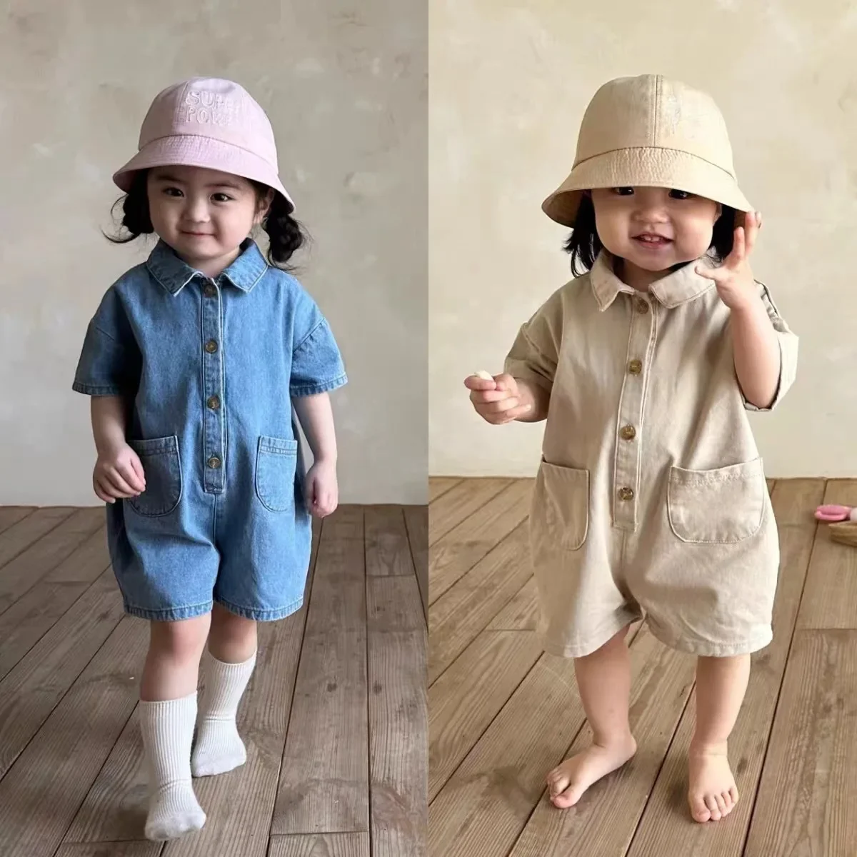 

Denim Baby Romper Summer Infant Baby Boy Girl Romper Clothes Short Sleeve Cowboy Infant Boys Jumpsuit Overalls Toddler Playsuits