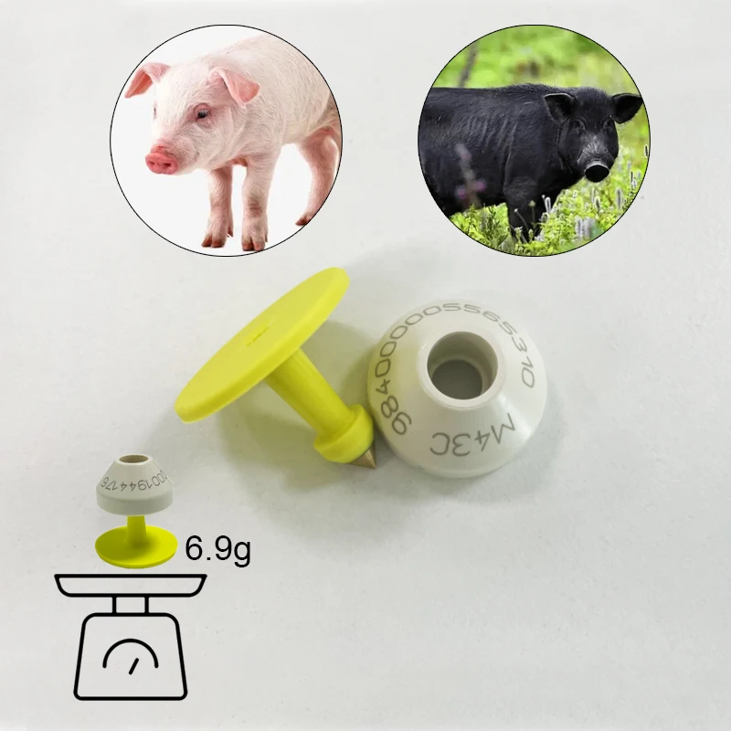 902-928mhz H9 long range RFID read write electronic UHF ear tag for animal ID chip identification cattle cow pig swine pliers