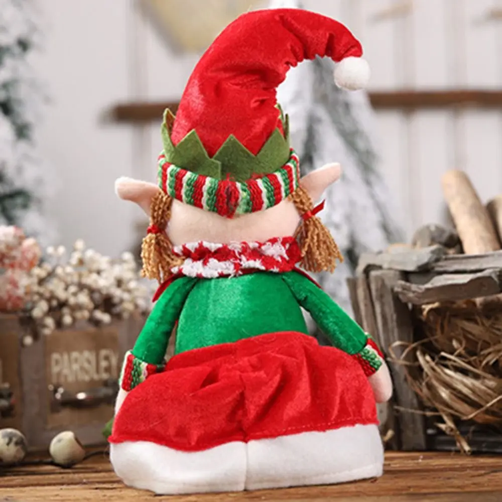 Cute Boys and Girl Photo Props Sitting Posture Hanging Leg Christmas Decoration Stuffed Doll Plush Doll Elf Toy Dolls