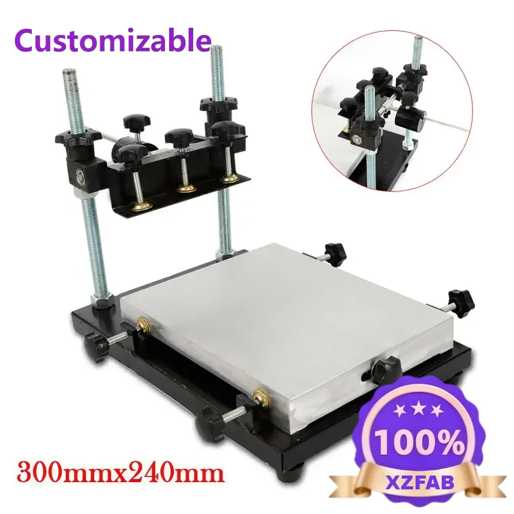 Factory Direct 2026 Sturdy Manual Solder Paste Printing Machine for 0-120mm Adjustable PCB SMT Stencil Printer